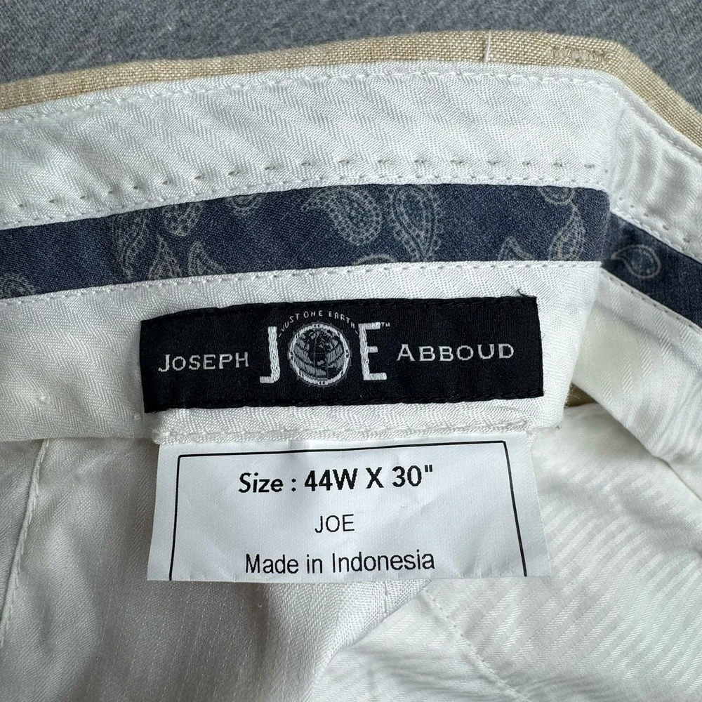 JOE Joseph Abboud Pants‎ Linen Blend Beach Wedding Men's Sz 44x30 Beige